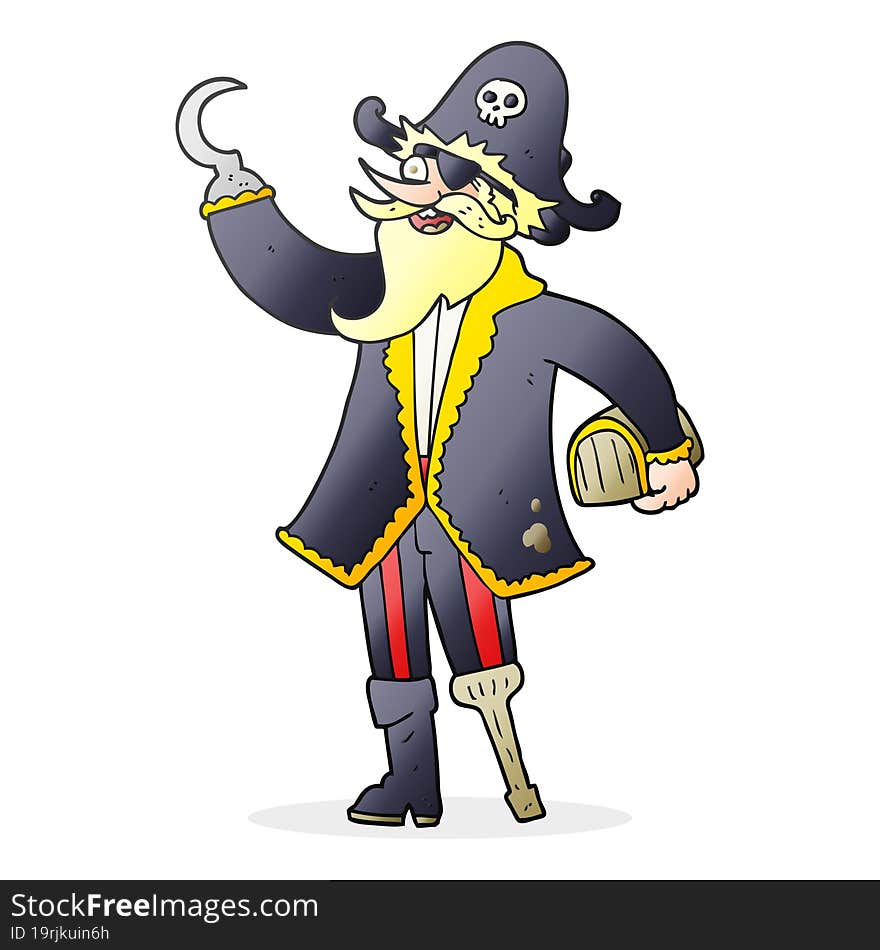 cartoon pirate captain