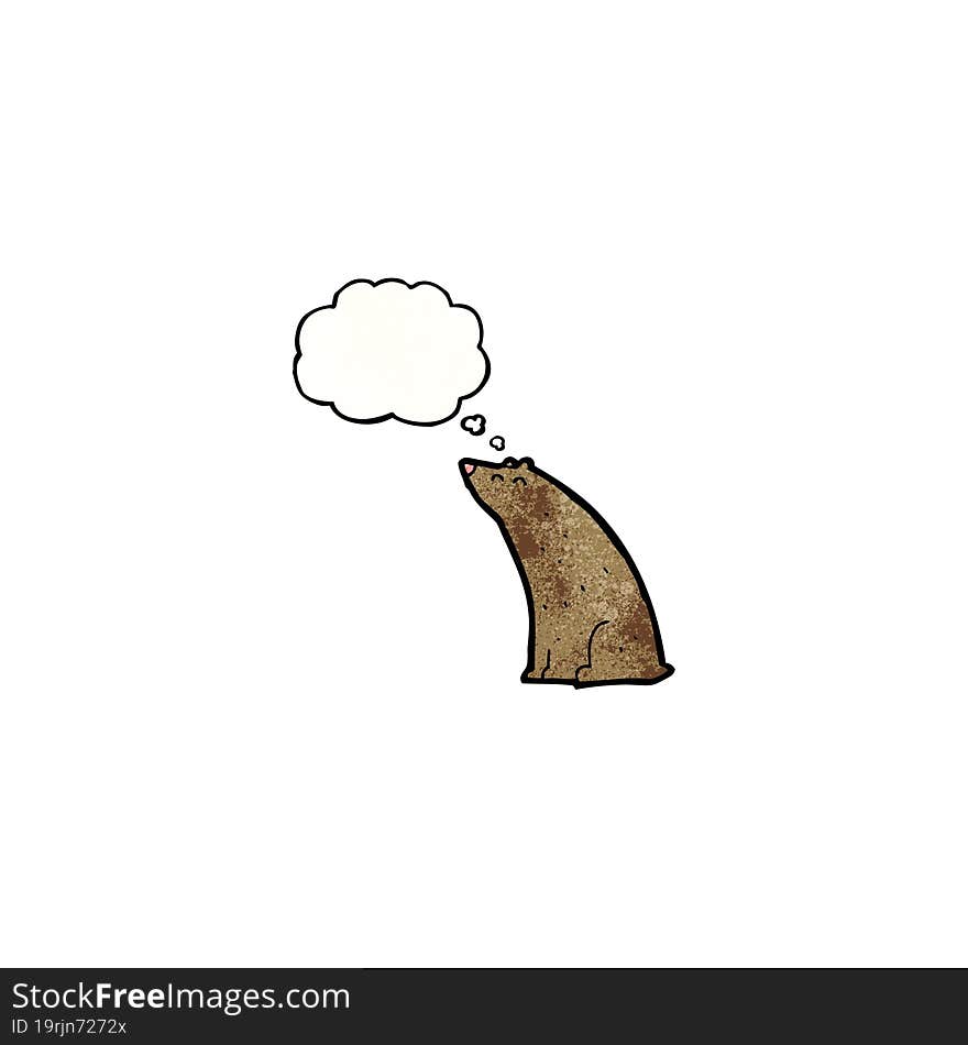 Cartoon Bear With Thought Bubble