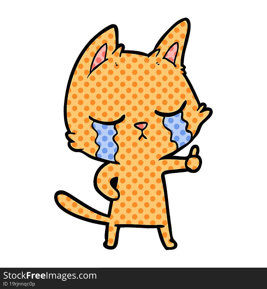 crying cartoon cat. crying cartoon cat