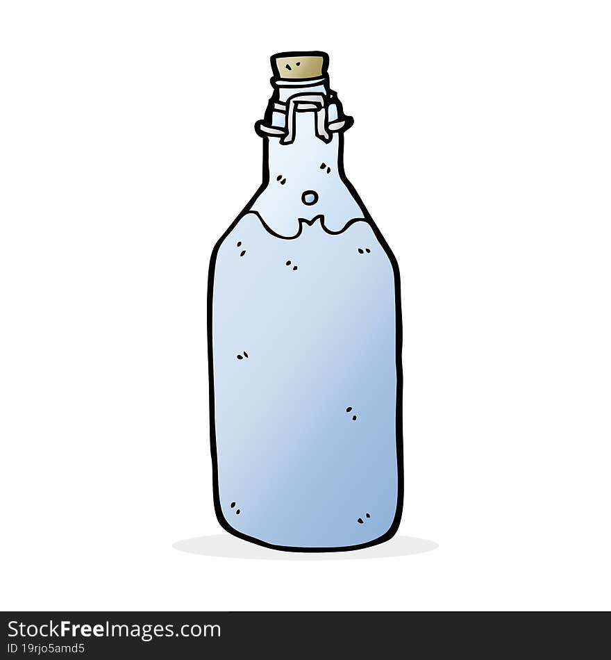 cartoon old style water bottle