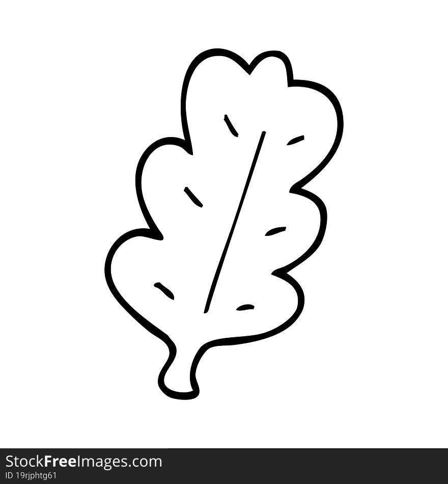 line drawing cartoon leaf