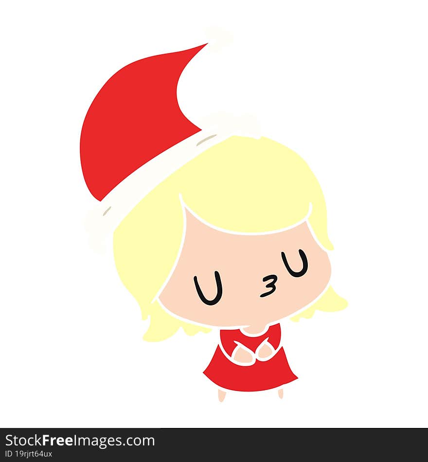 Christmas Cartoon Of Kawaii Girl