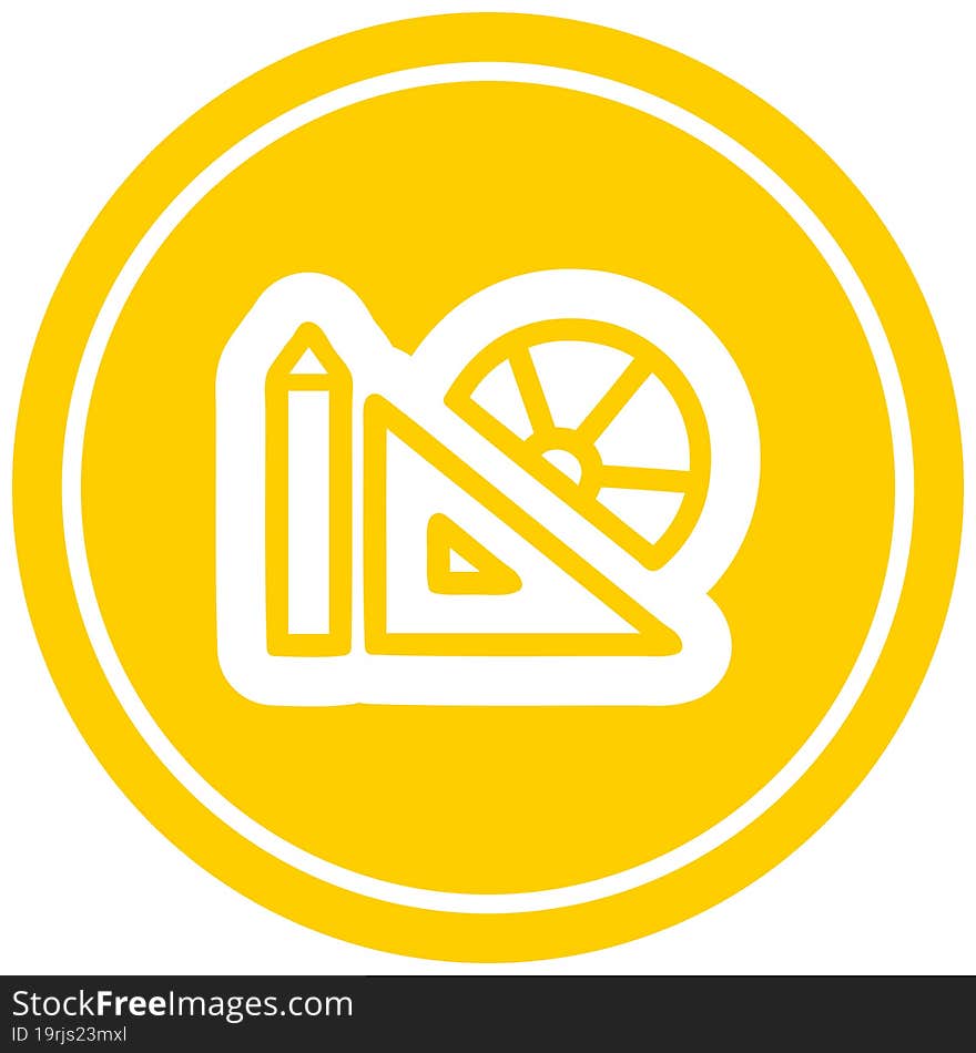 Math Equipment Circular Icon