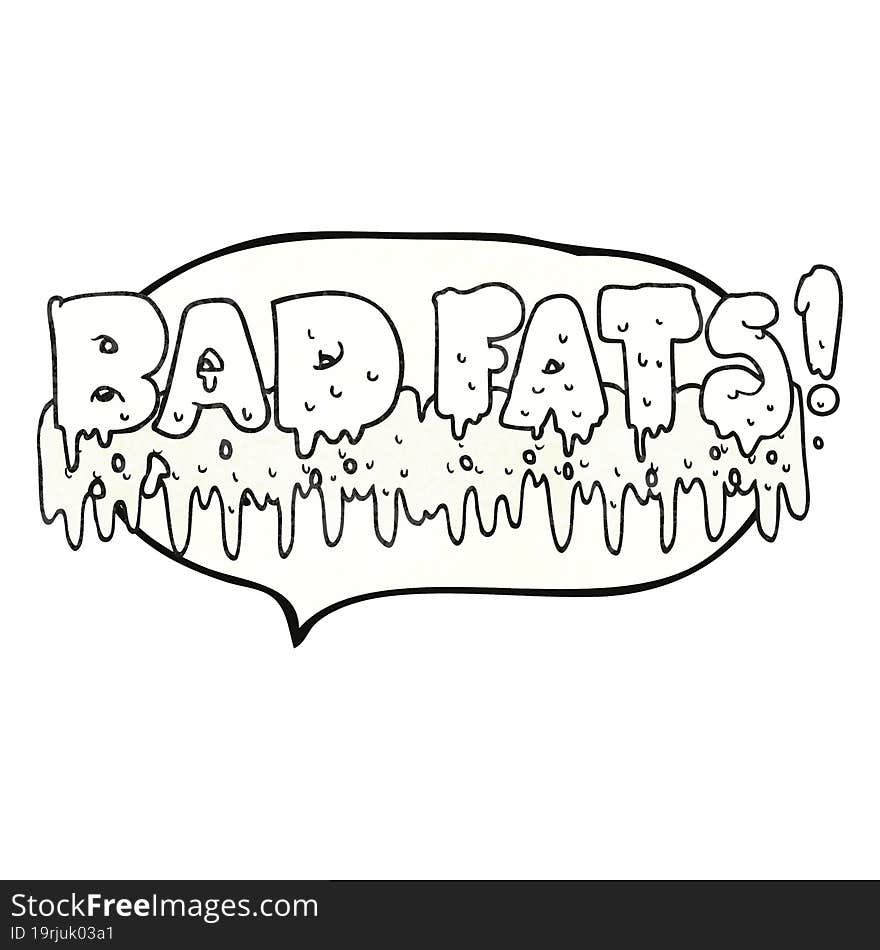 texture speech bubble cartoon bad fats