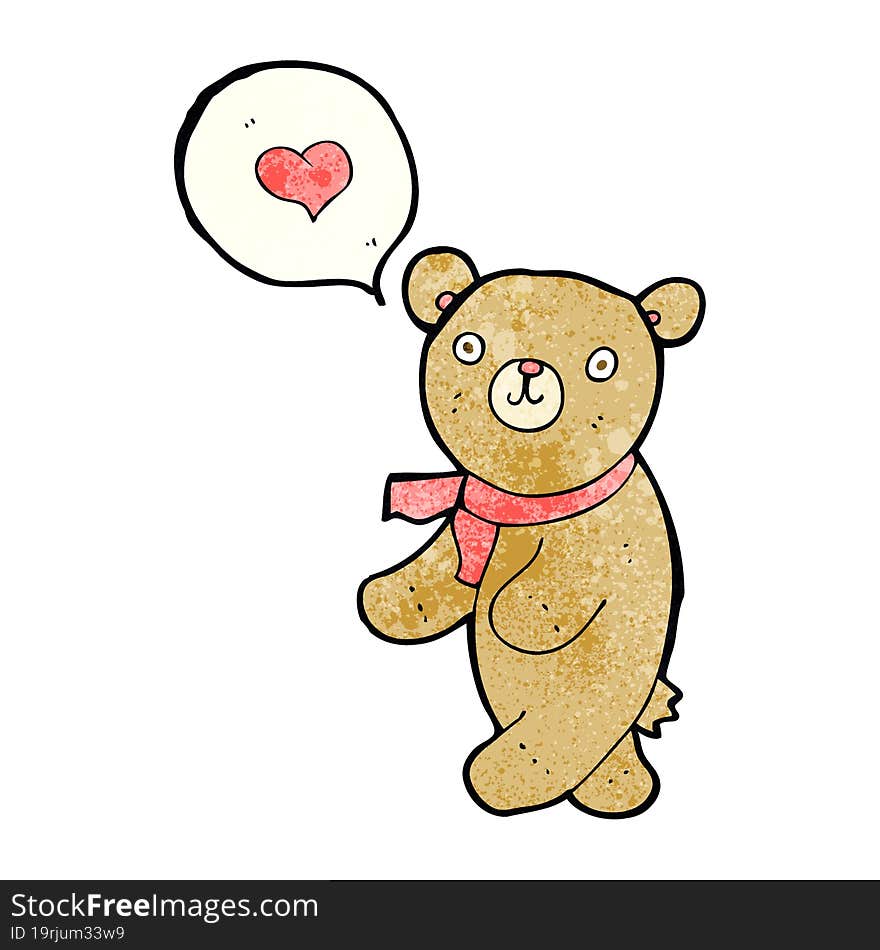 cartoon bear in love