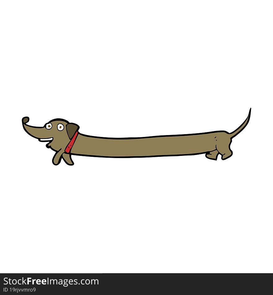 cartoon dachshund