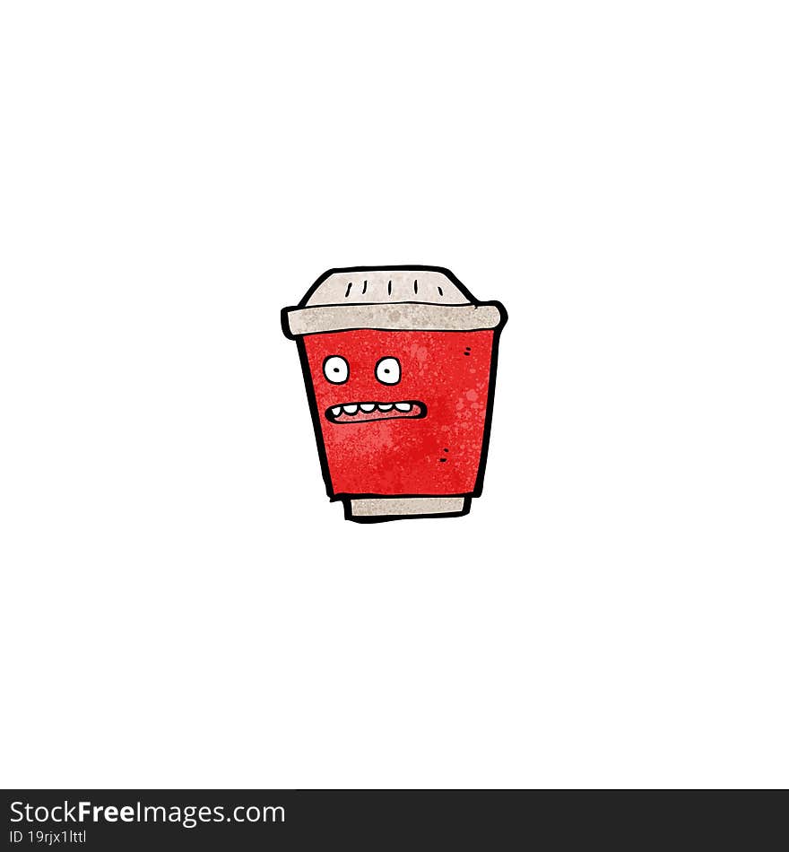 take out coffee cartoon character