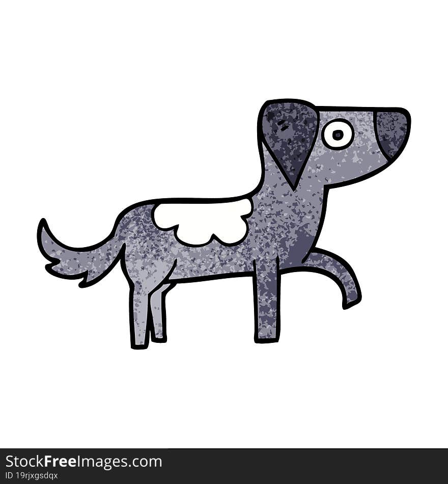 cartoon doodle happy dog