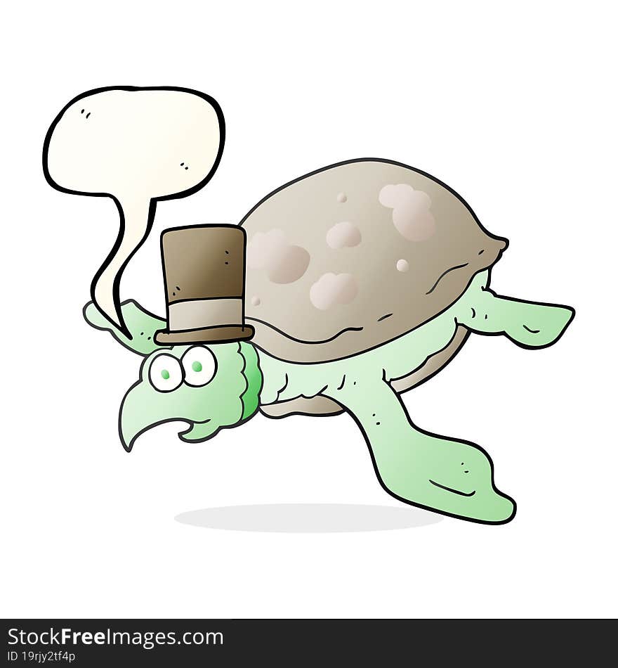 Speech Bubble Cartoon Turtle