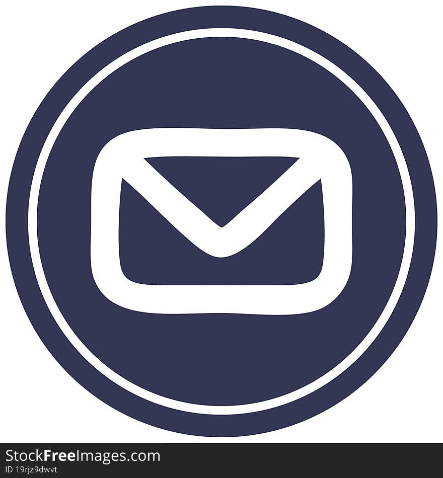 envelope letter circular icon symbol