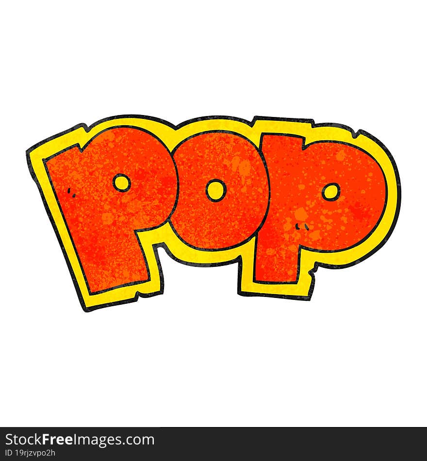 textured cartoon POP symbol