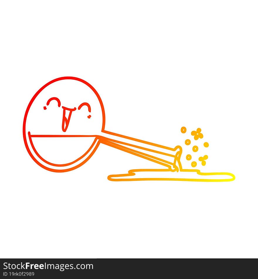 warm gradient line drawing happy cartoon spilled chemicals