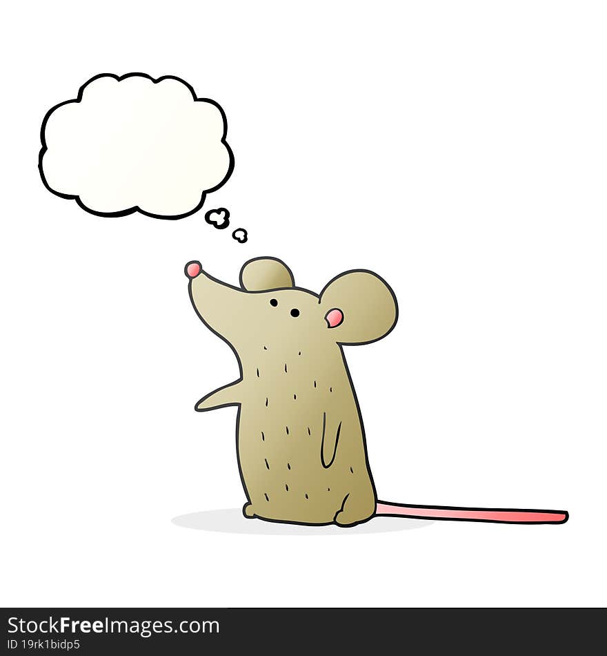 thought bubble cartoon mouse