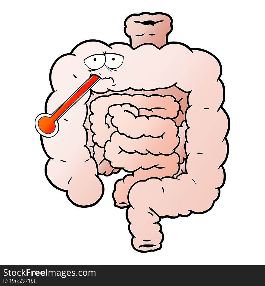 cartoon unhealthy intestines. cartoon unhealthy intestines