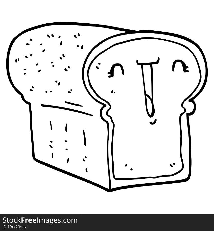 cute cartoon loaf of bread