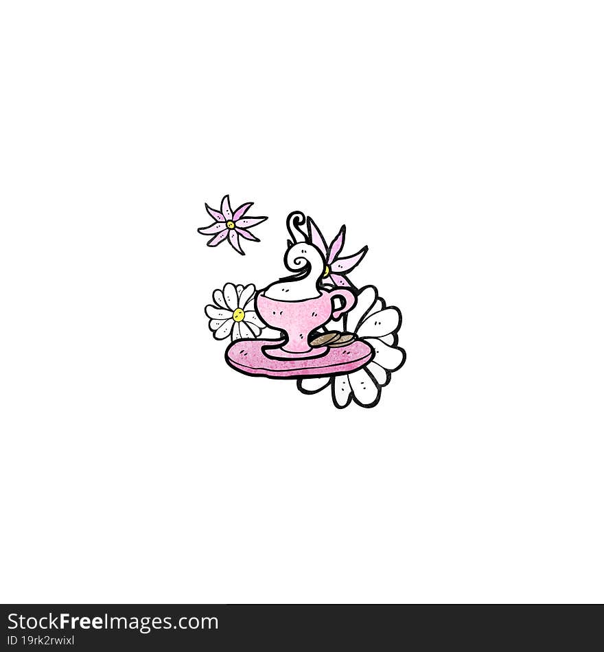 cartoon cup and saucer