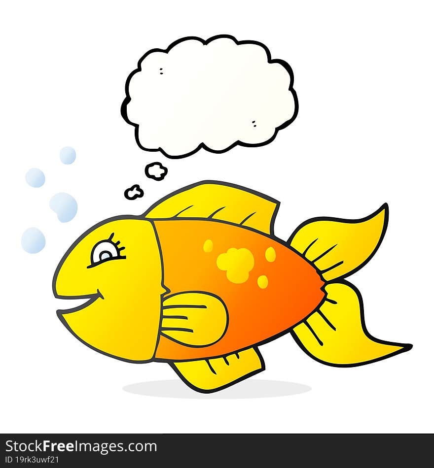 thought bubble cartoon fish