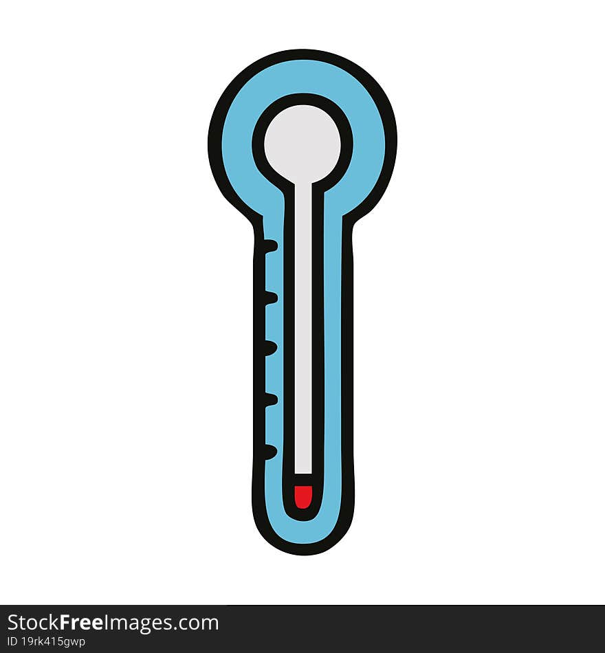 cute cartoon glass thermometer