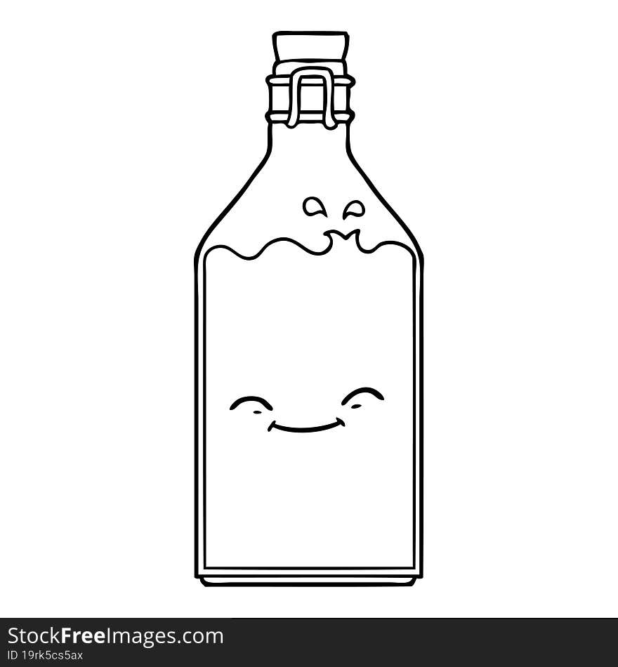 cartoon old water bottle. cartoon old water bottle