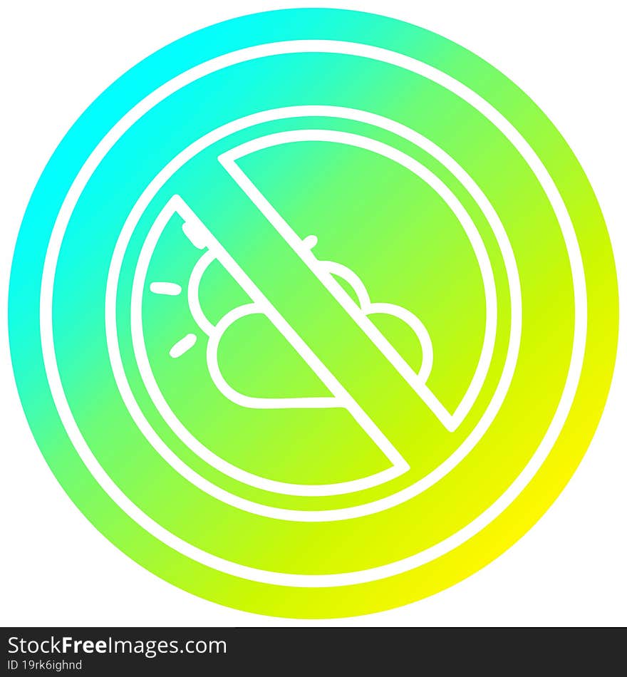 no weather circular in cold gradient spectrum