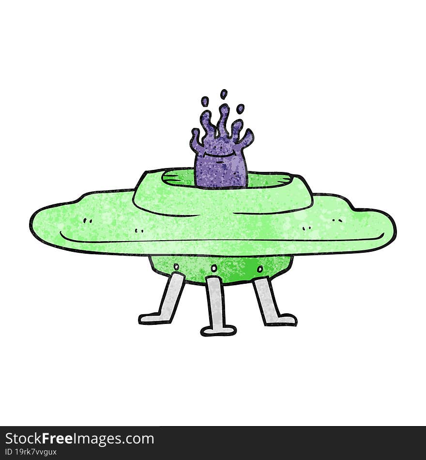 textured cartoon flying saucer