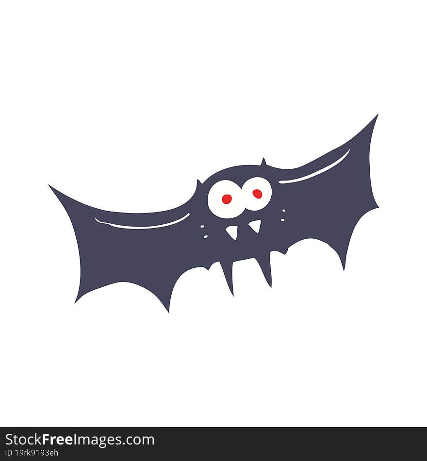 flat color illustration of vampire bat. flat color illustration of vampire bat