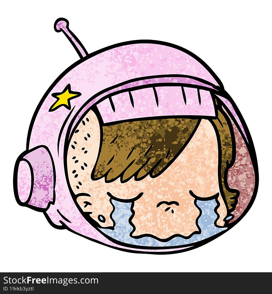 cartoon astronaut face crying. cartoon astronaut face crying