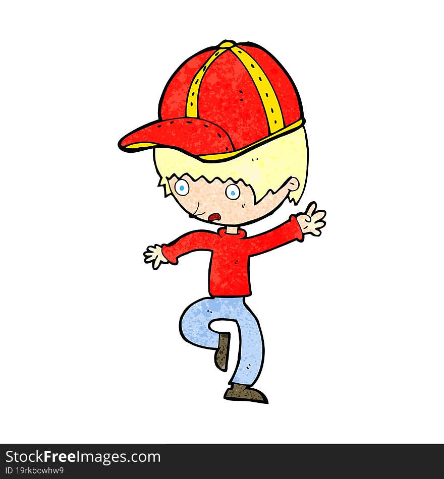 Cartoon Boy In Cap