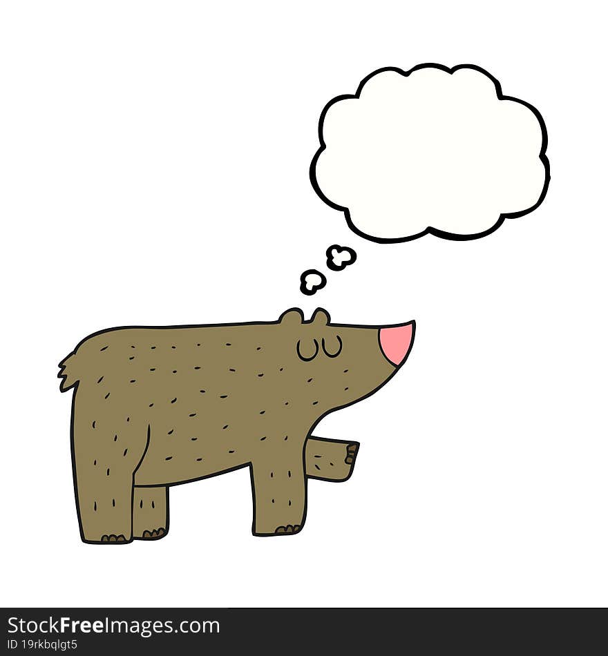 thought bubble cartoon bear