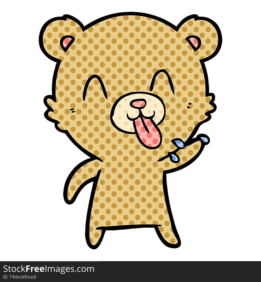 rude cartoon bear. rude cartoon bear