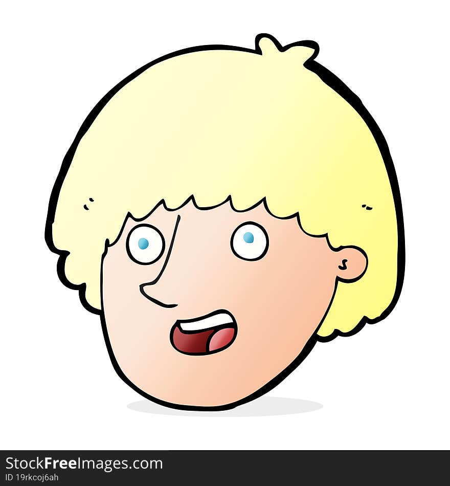 Cartoon Happy Male Face