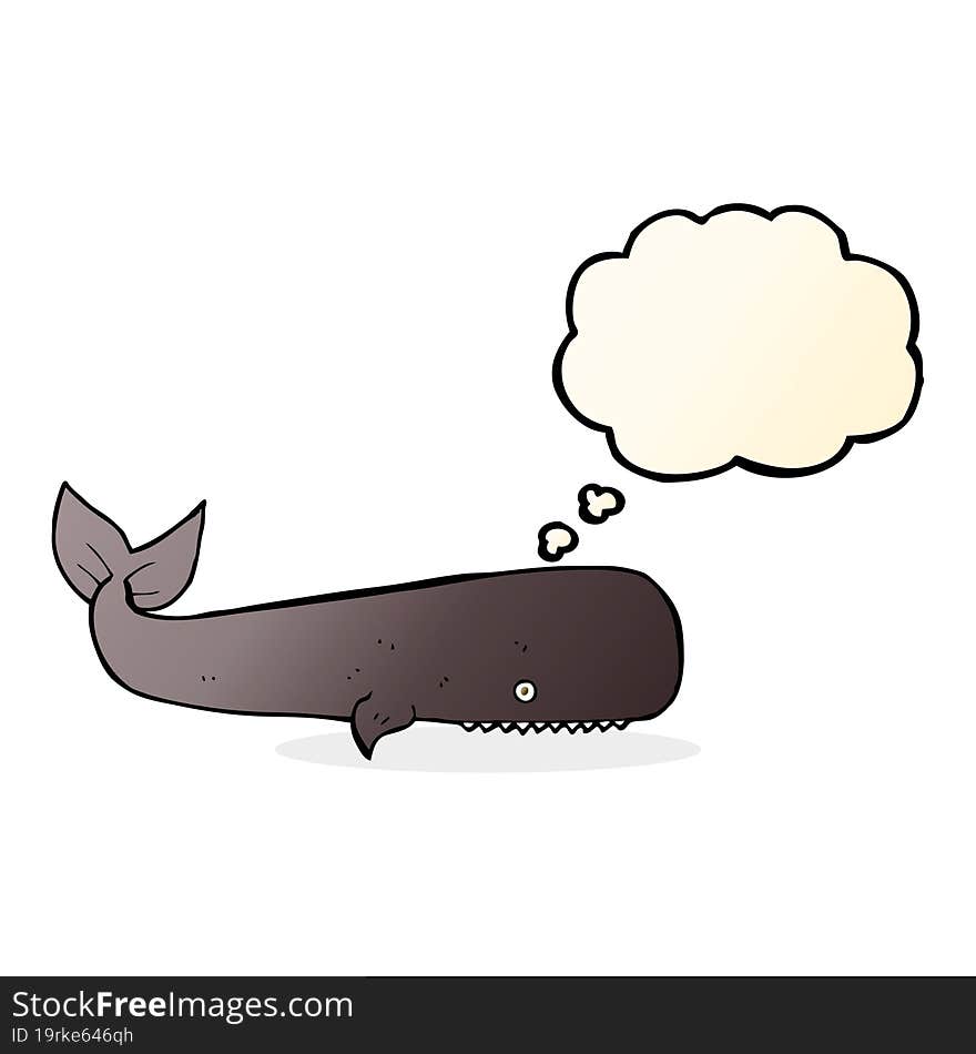 Cartoon Whale With Thought Bubble