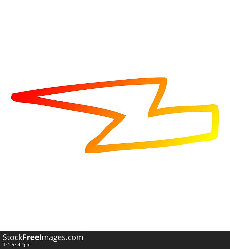 warm gradient line drawing cartoon  lightening bolts