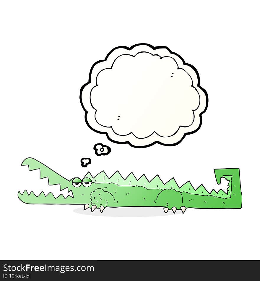 Thought Bubble Cartoon Crocodile