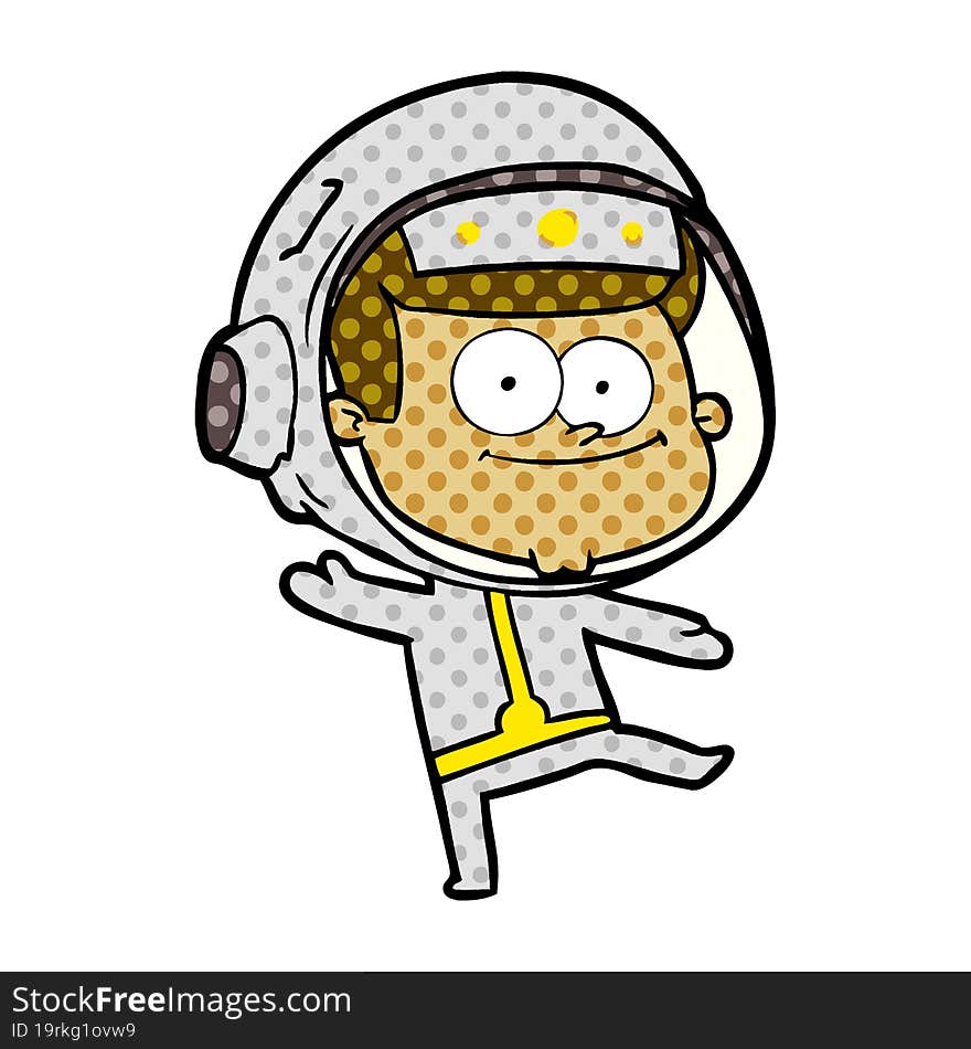 happy astronaut cartoon. happy astronaut cartoon