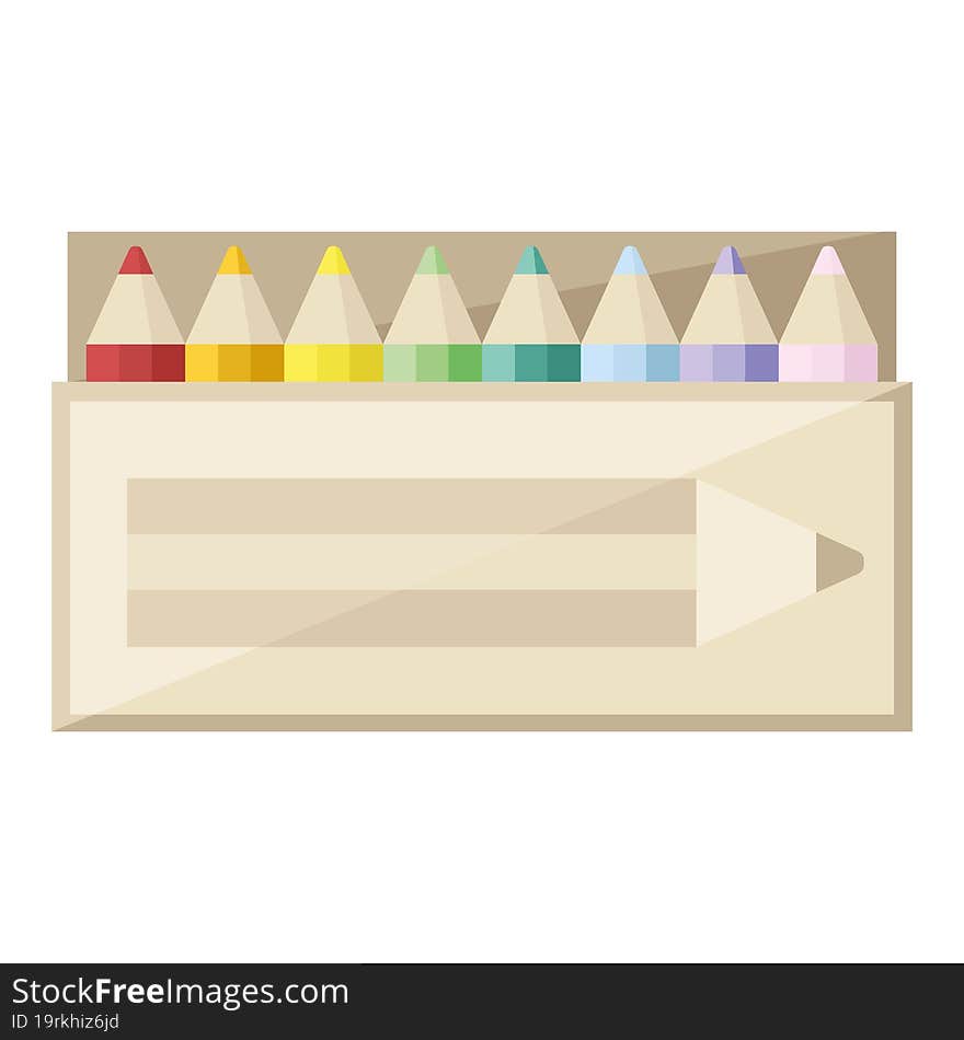 pack of coloring pencils graphic icon