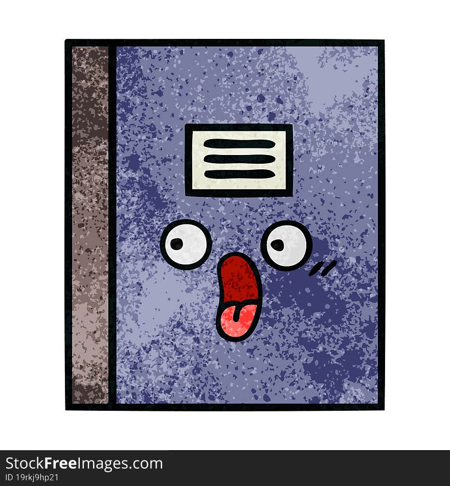 retro grunge texture cartoon notebook