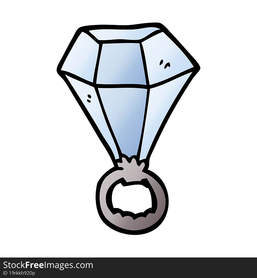 Cartoon Doodle Diamond Ring