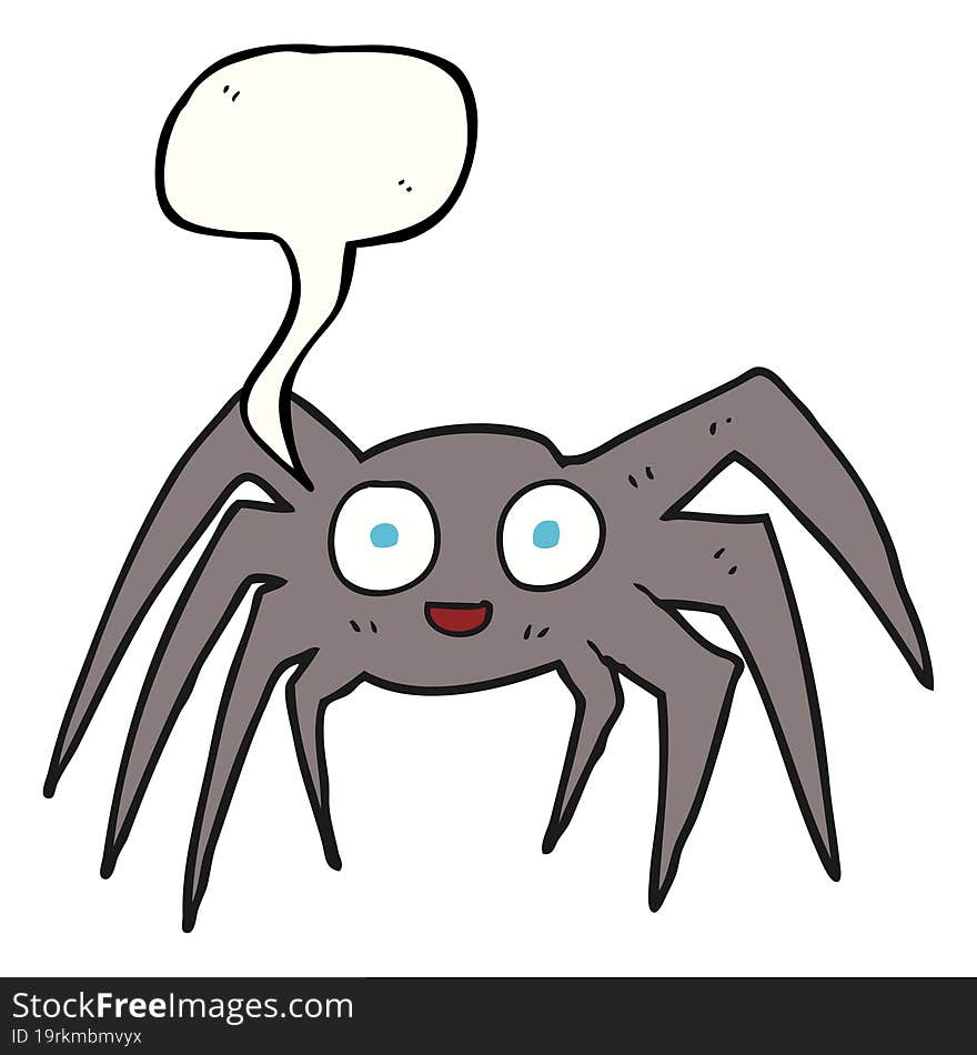 speech bubble cartoon spider