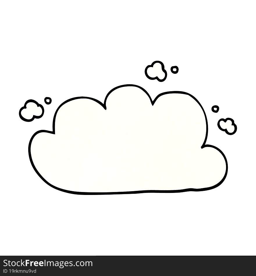 cartoon doodle white cloud