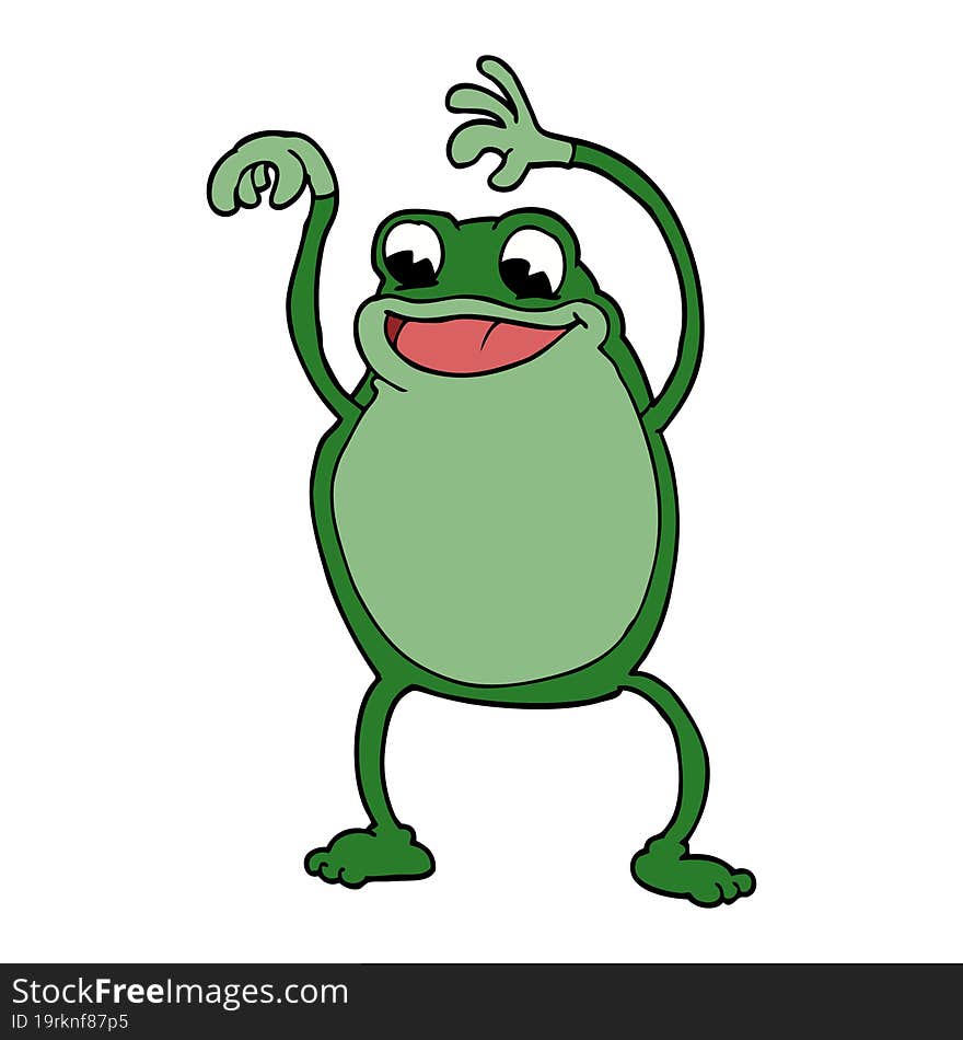 Cartoon Doodle Frog