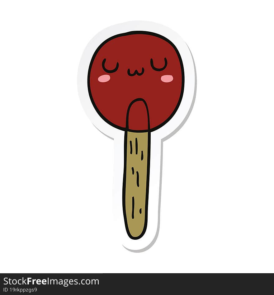 Sticker Of A Cartoon Lollipop