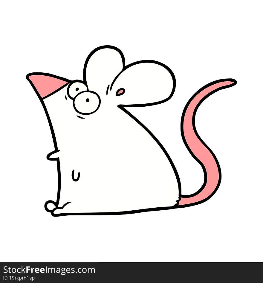 cartoon frightened mouse. cartoon frightened mouse