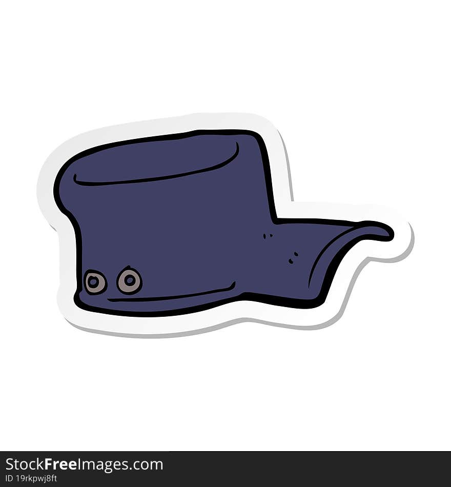 sticker of a cartoon uniform hat