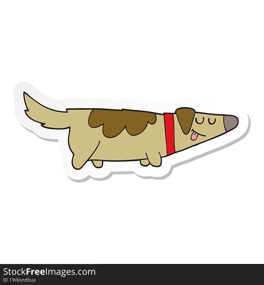 Sticker Of A Cartoon Dog