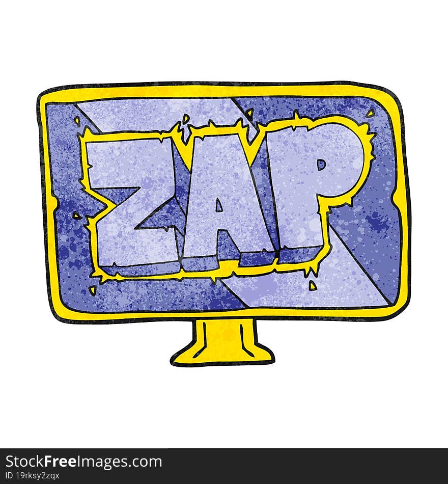 textured cartoon zap screen