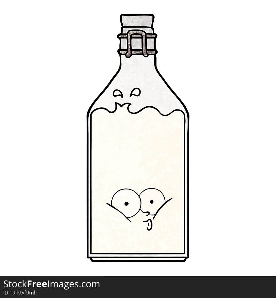 cartoon old bottle. cartoon old bottle