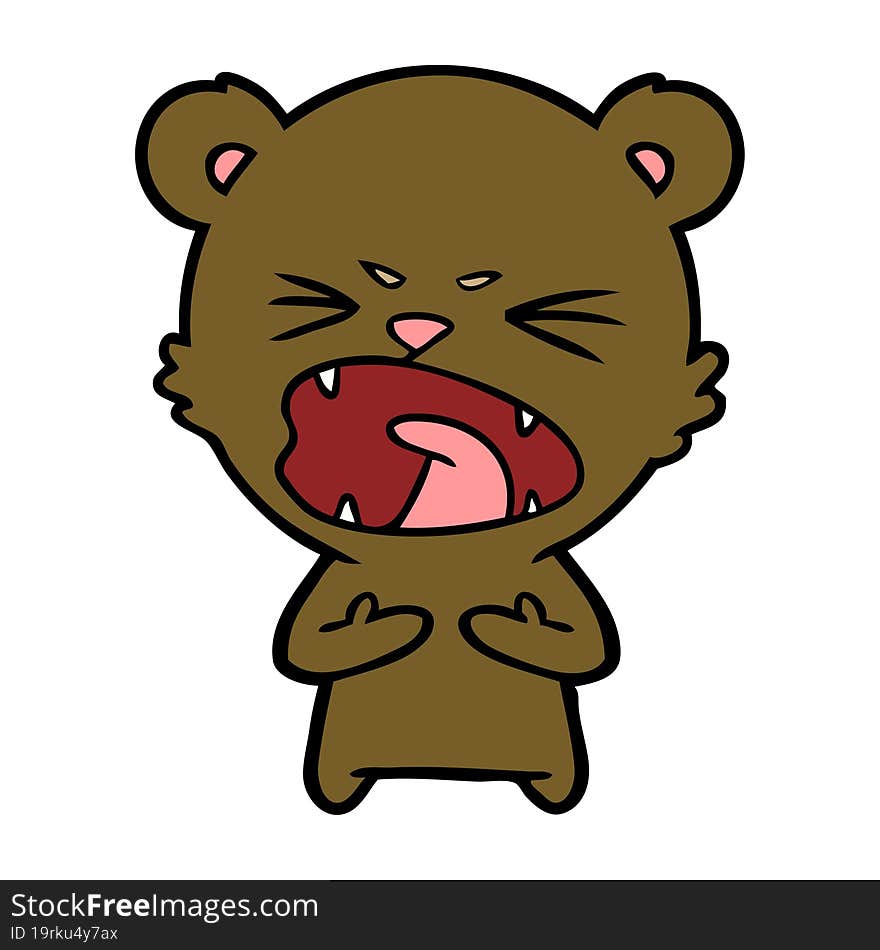 angry cartoon bear. angry cartoon bear