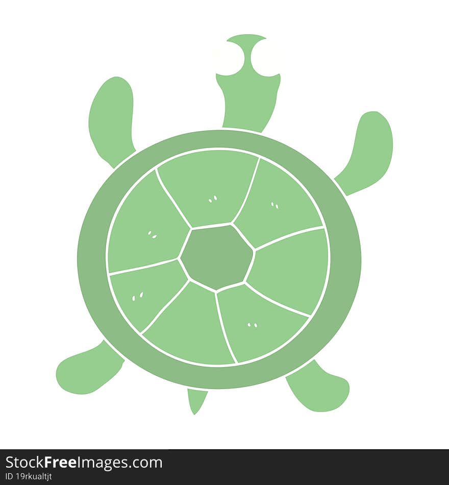 flat color style cartoon turtle