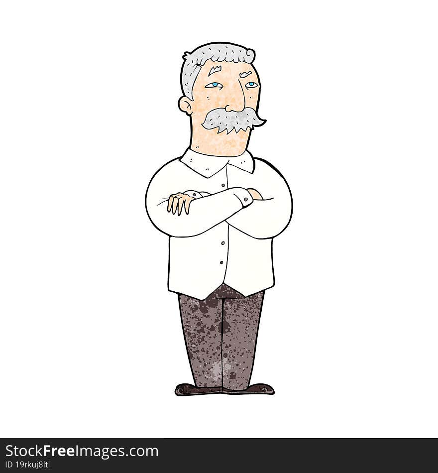 cartoon old man